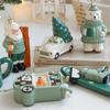 Christmas Pendant Plastic Material Old Man Car Bear Christmas Tree Hanging Decoration Family Party Christmas Decoration Pendant