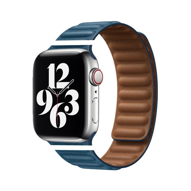 Apple Watch Fine Woven Twill Leather Magnetic Band for Series 5-9 & SE