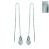 [N9246] - Silver 'Pineapple' Silver Earrings (rhodium-plated) - 10x5 Mm