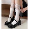 Schoolgirl Retro High-heeled Mary Jane Shoes Children's New Autumn Brown Thick-heeled Small Leather Shoes Mid-heel