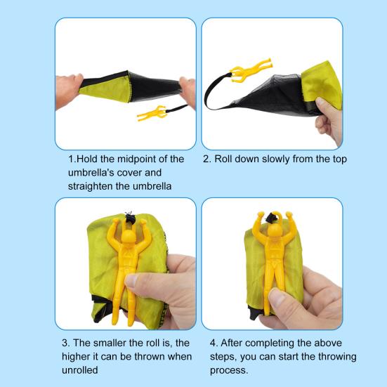 Игрушка-парашют с фигуркой солдатика, не запутывающийся детский парашют для игр на открытом воздухе, способствует развитию координации рук и глаз, легко бросать и ловить, игрушка-парашют