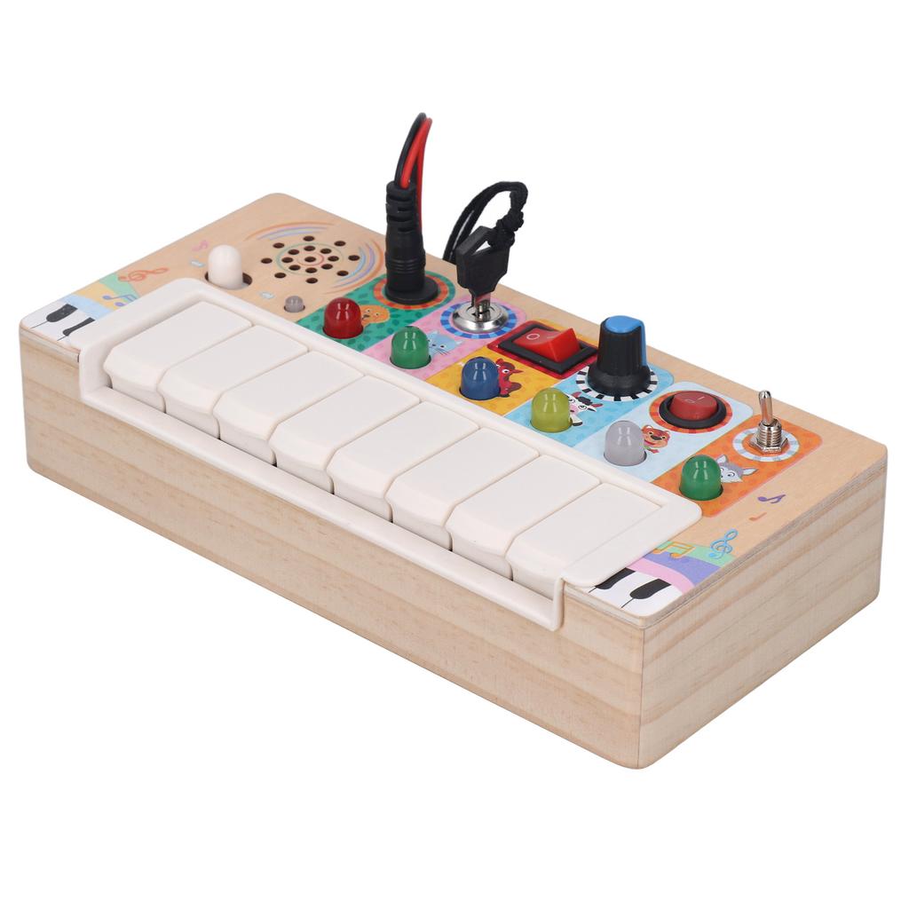 Детская сенсорная доска со светодиодной подсветкой, деревянная электронная доска для игрушек для детей старше 36 лет