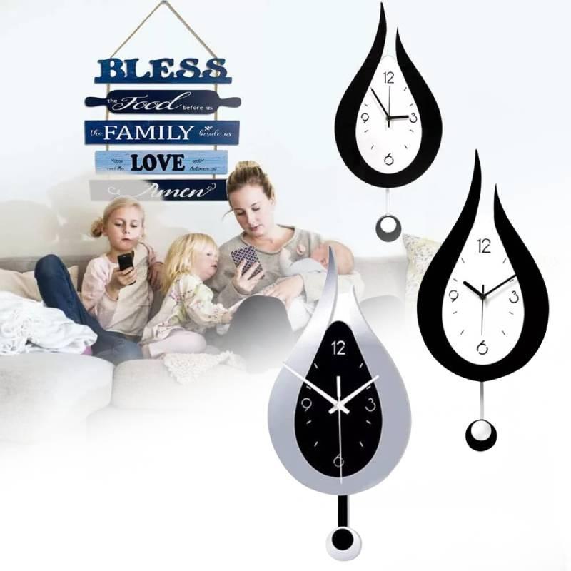 Маятниковые Современные Настенные Часы Капля Воды Бесшумные Акриловые Часы Домашний Подарок Декорация