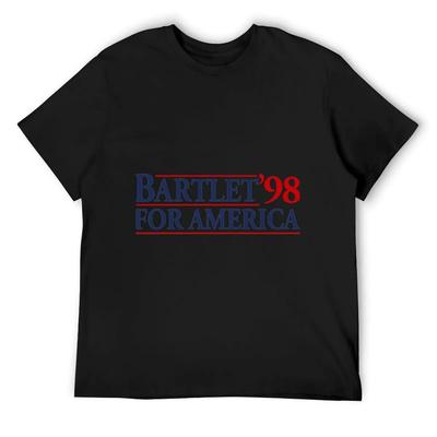 West Wing Bartlet For America 1998 Футболка дешевые вещи винтаж мальчики белые оверсайз приталенные футболки для мужчин