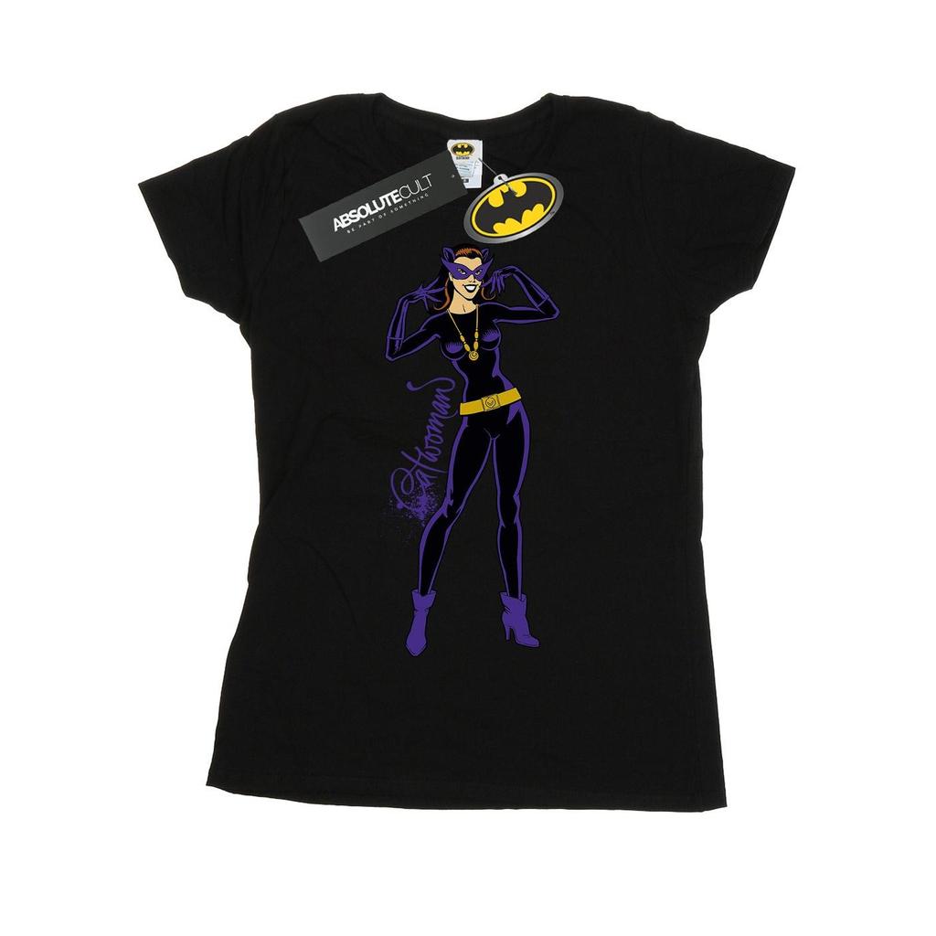 DC Comics Womens/Ladies Catwoman Happy Pose Cotton T-Shirt