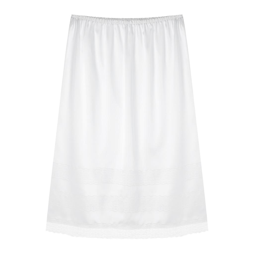 Полукомбинезоны для женщин, нижняя юбка, платье с удлиненной кружевной отделкой, юбка-миди длиной до пола, нижняя юбка для платьев