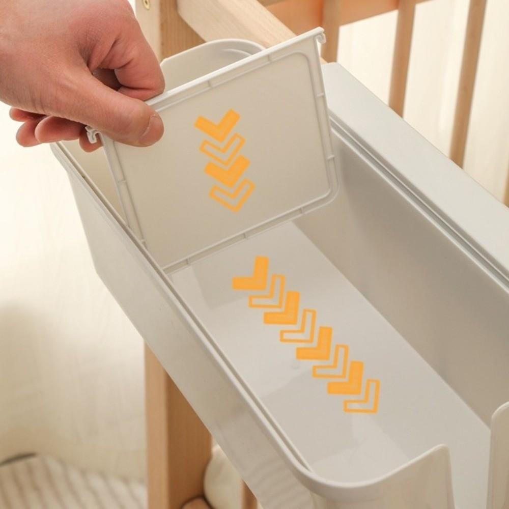 Large Capacity Bedside Storage Rack Partition Plastic Bedside Hanging Basket Adjustable Hanging Storage Rack Bedroom