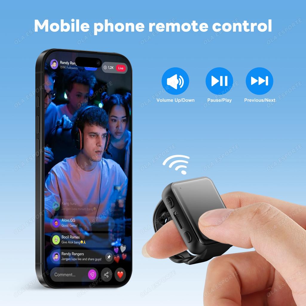 Новое умное кольцо на палец Пульт дистанционного управления Беспроводной Bluetooth Мобильный Селфи Мышь Селфи Видео Автоматический Переворачиватель Страниц Просмотр