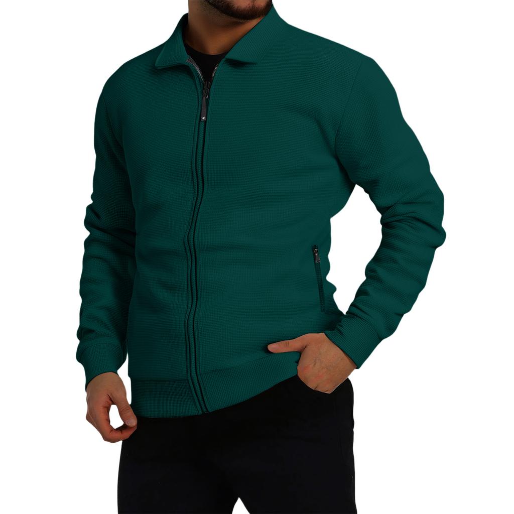 Men's Winter Casual Zipper Pocket Long-Sleeve Jacket