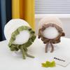 Autumn and Winter Baby Lace Wool Hat Girl Baby Bucket Hat Toddler Sweet Princess Ear Hat Winter