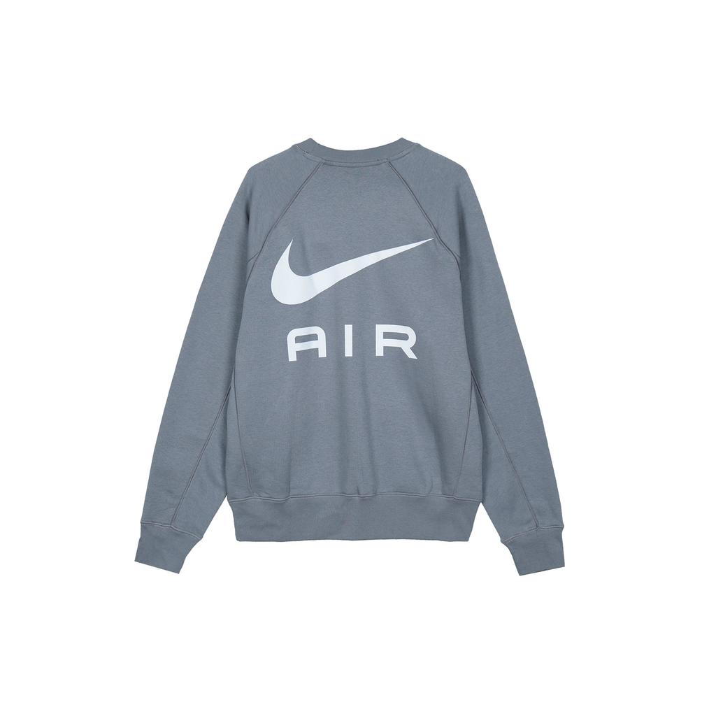 Nike Свитшот с круглым вырезом и буквенным логотипом, повседневный, флисовый, свободный, с длинным рукавом, мужской, серый FB7204-065