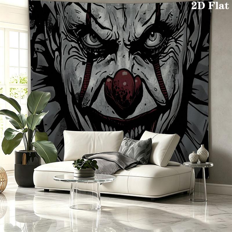 Pennywise Wall tapestry, aesthetic printed fabric blanket, suitable for bedroom, living room, and home decor.