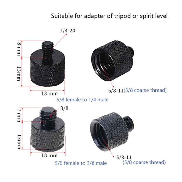 Адаптеры-переходники для штативов 5/8" внутренняя резьба на 1/4" 3/8" внешняя резьба Крепления для камер ЖК-мониторов