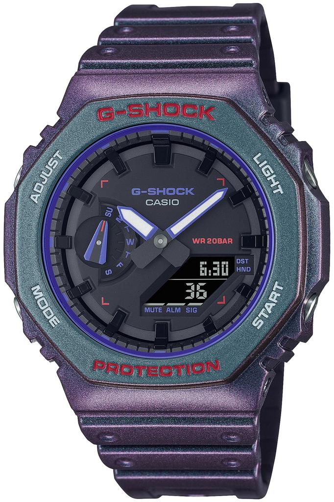 Casio G-Shock GA-2100AH-6AJF Men's Purple Watch (Official Japanese Product)