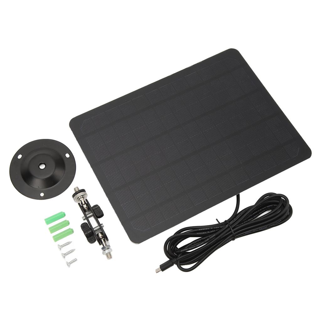 RV Solar Panel Mono High Effcient Solar Battery Charger Panel with Bracket 3 Meters Charging Cable