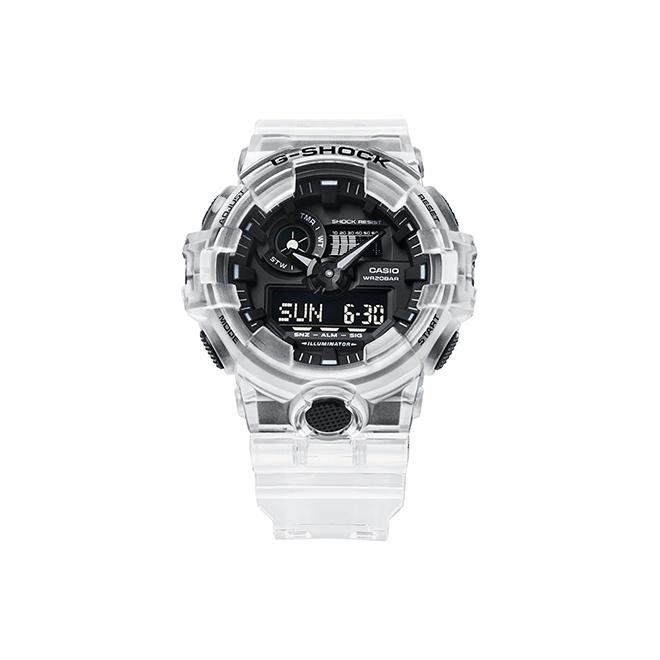 Casio Мужские часы с двойным дисплеем (жидкокристаллический/аналоговый) Серия Черные Часы GA-700SKE-7APR GA-700SKE-7APR