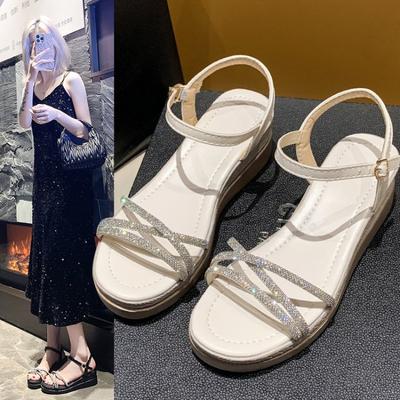 Уличная обувь женская 2024 тренд лето новая женская обувь мода квадратная головка женские сандалии сандалии на платформе Zapatos De Mujer