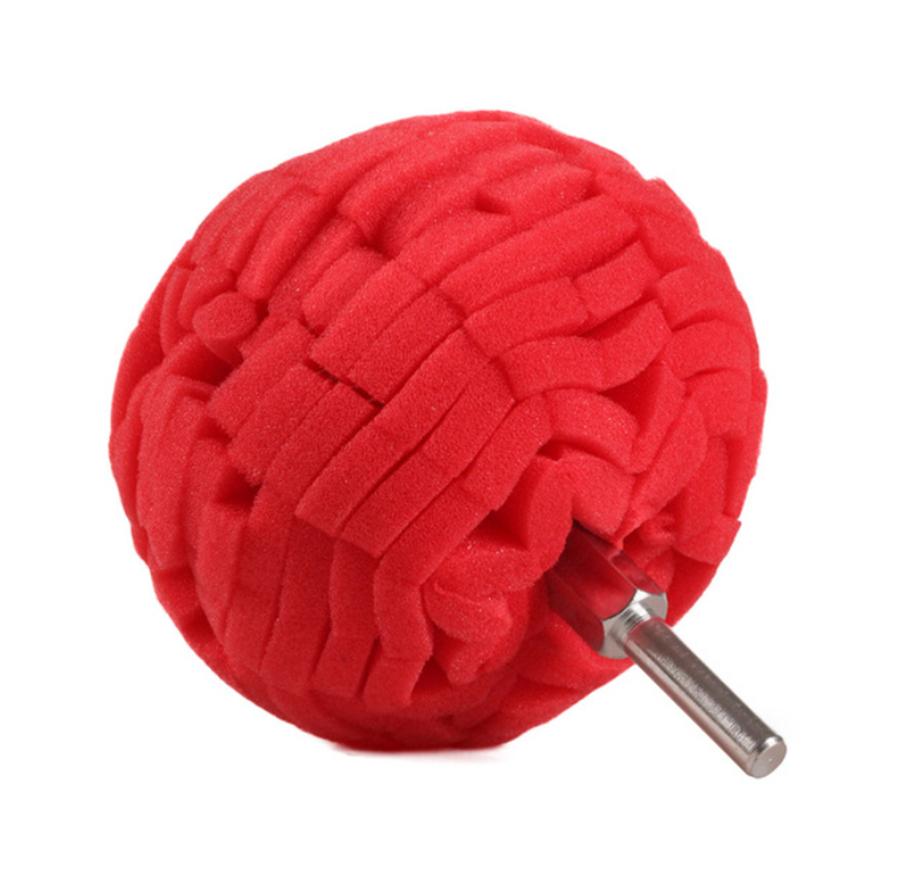 Универсальный 3 шт. Красный Мягкий 3"(76мм )Полировальный шар Финишный полировальный круг Полировальная подушечка для полировки автомобиля