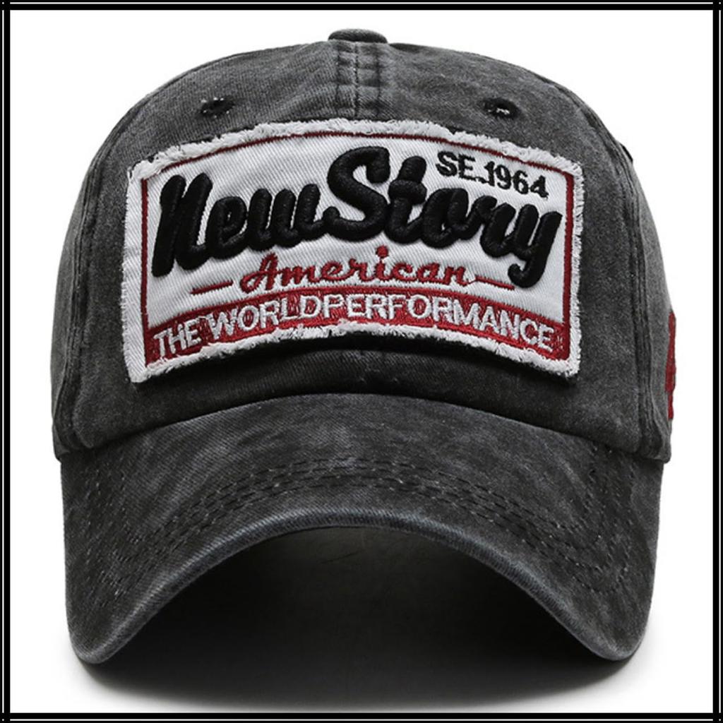 Hat Cap Embroidered Logo Casual Design Sun Protection Fashion Outdoor CZA374 [White Fang] Men's (Red)