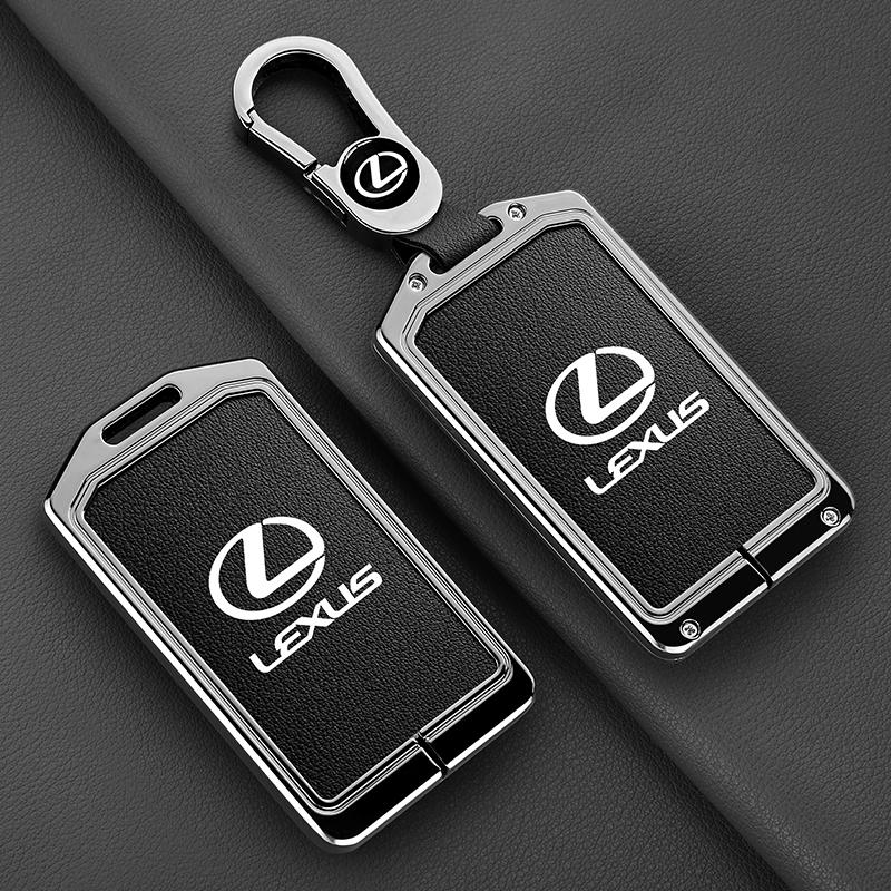 DMTZ1 2025 Zinc Alloy Leather Car Remote Card NFC Key Case Fob Cover For Lexus F Sport ES LM GS IS NX RX LX LS RX300 Styling Accessory