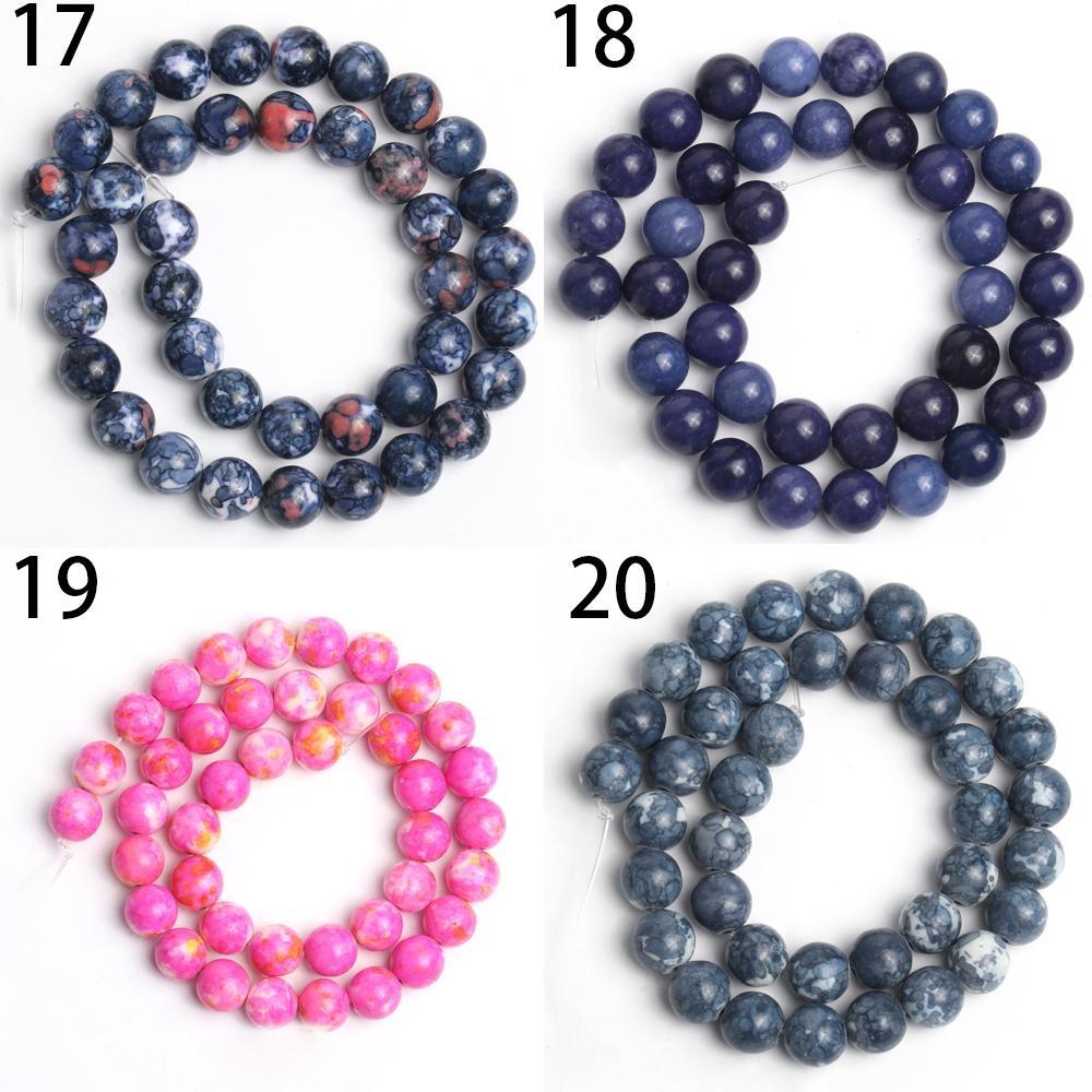1 нить/пакет 6/8/10 мм натуральный дождь цветок яшма каменная бусина разноцветные круглые свободные бусины для ювелирных изделий DIY серьги изготовление браслетов аксессуары