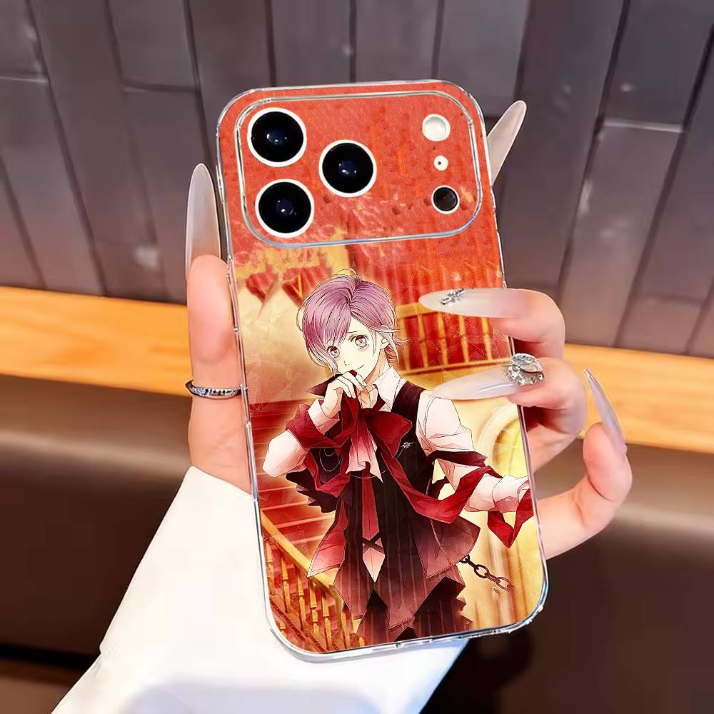 Чехол для телефона Diabolik Lovers Для iPhone 17, 16, 15, 14, 13, 12, 11 Plus, Pro Max Мягкий прозрачный чехол