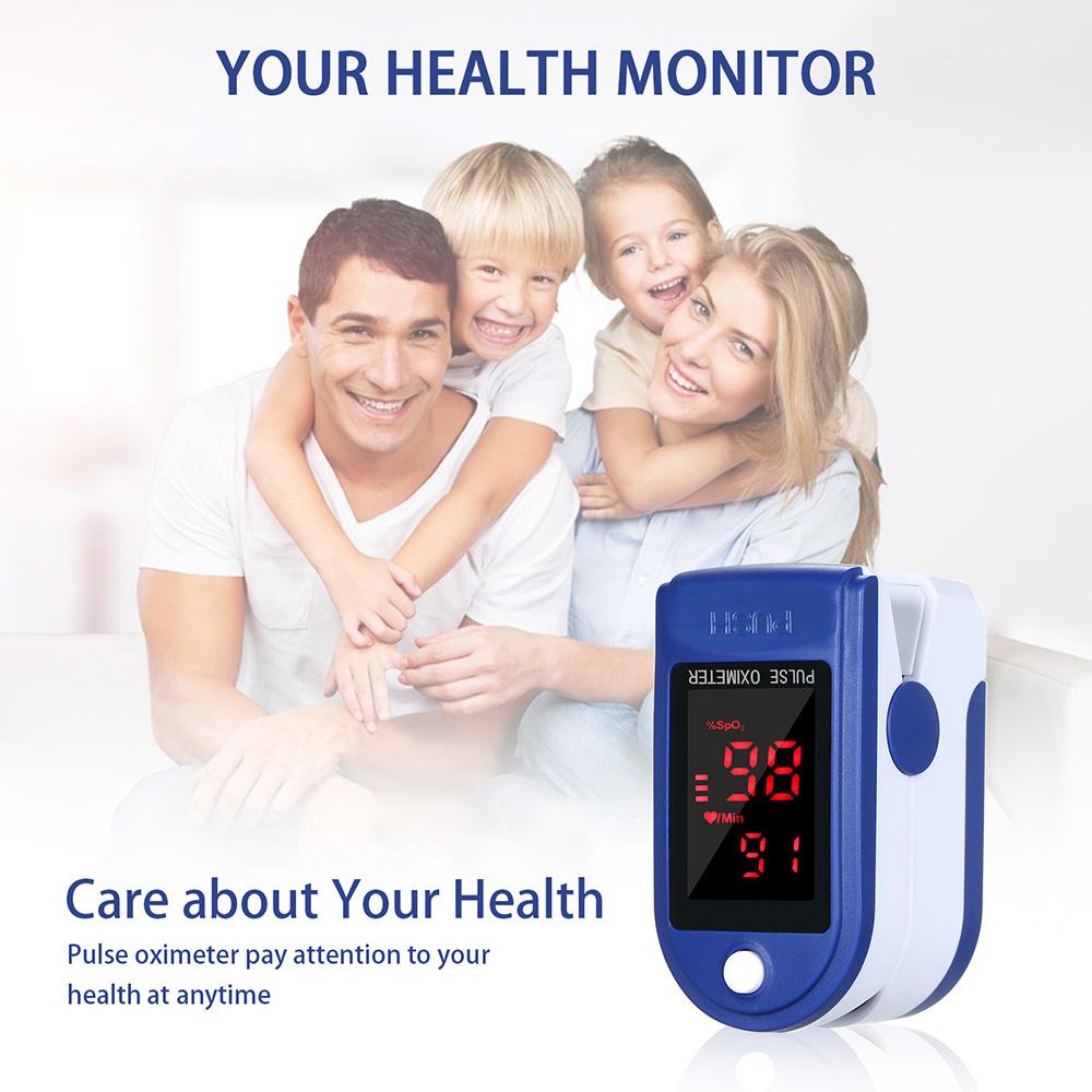 Digital Display Fingertip Pulse Oximeter Blood Oxygen Saturation Detector Pulse Rate Monitor Portable Oximeter Heart Rate Sleep Monitoring
