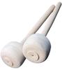 Cobalt Planet Bass Drum Mallets, Set of 2, Felt Drumstick Mallets for Brass Band, Marching Gongs, Timpani, and Bass Drums (White, Set of 2)