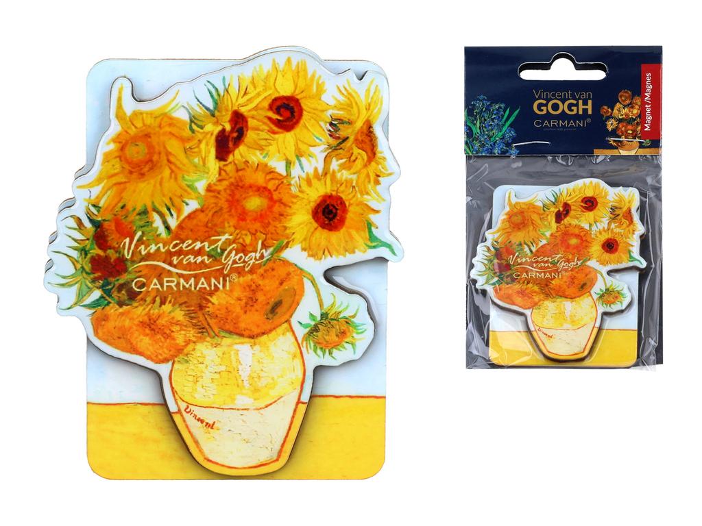Carmani Fridge Magnet Vincent Van Gogh Sunflowers Painting Gift