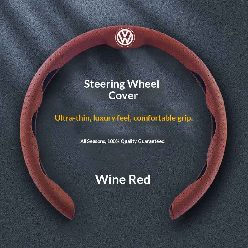 Cup Holders Car Steering Wheel Cover 3pcs Anti-slip Breathable Grip For Volkswagen VW Polo Golf T5 Caddy T4 Touran GTI Passat Sc ze5
