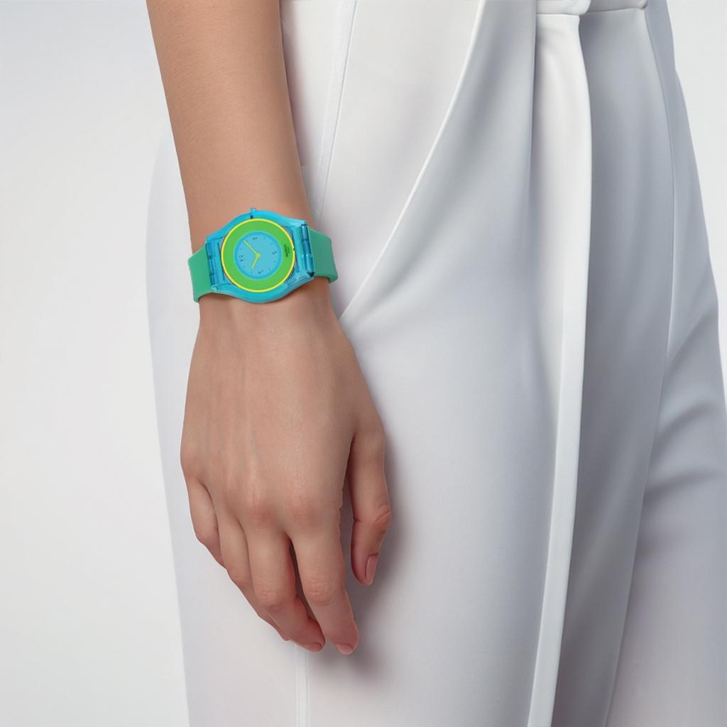 Swatch Унисекс Зеленые Часы SS08Z100 SS08Z100