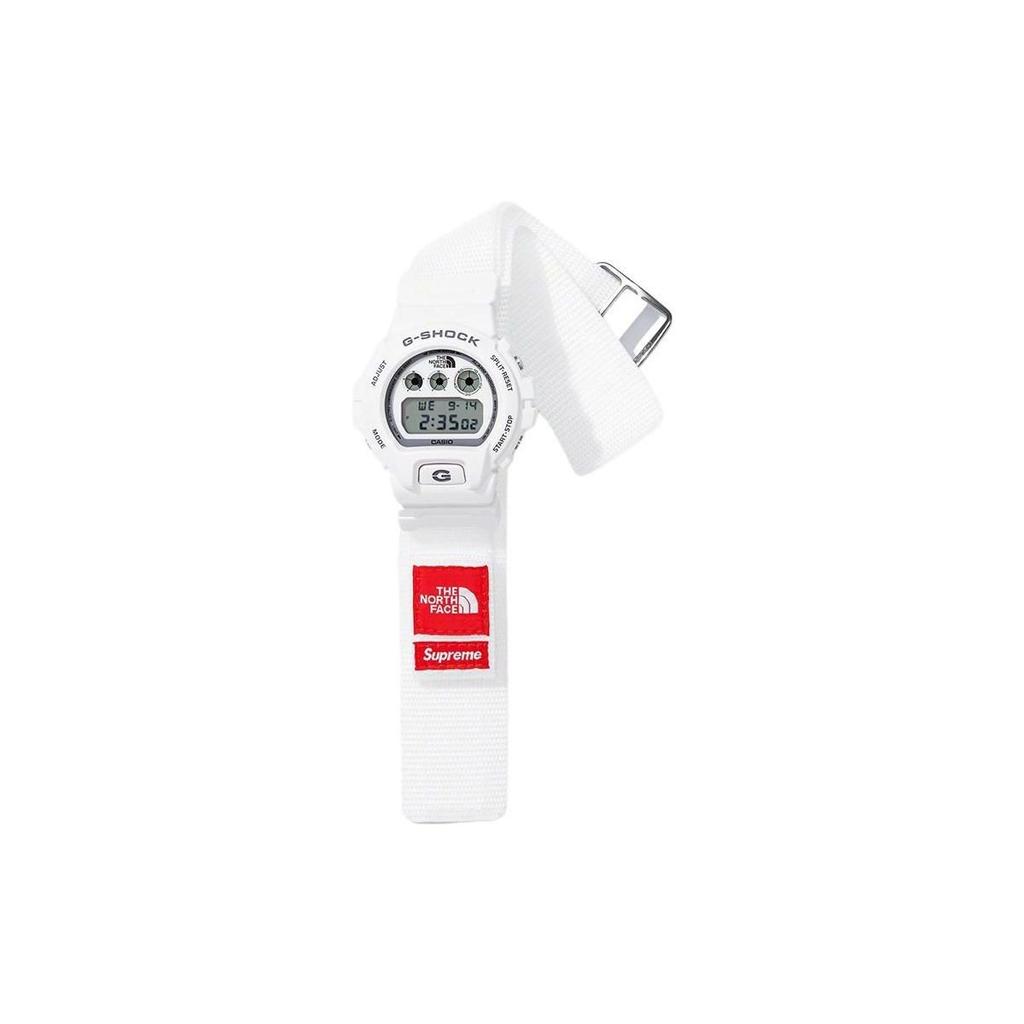 Casio G-Shock Series North Face Supreme Collaboration 200M Waterproof Quartz Movement Nylon Strap Unisex White Dial Unisex watches DW-6900NS-7CR