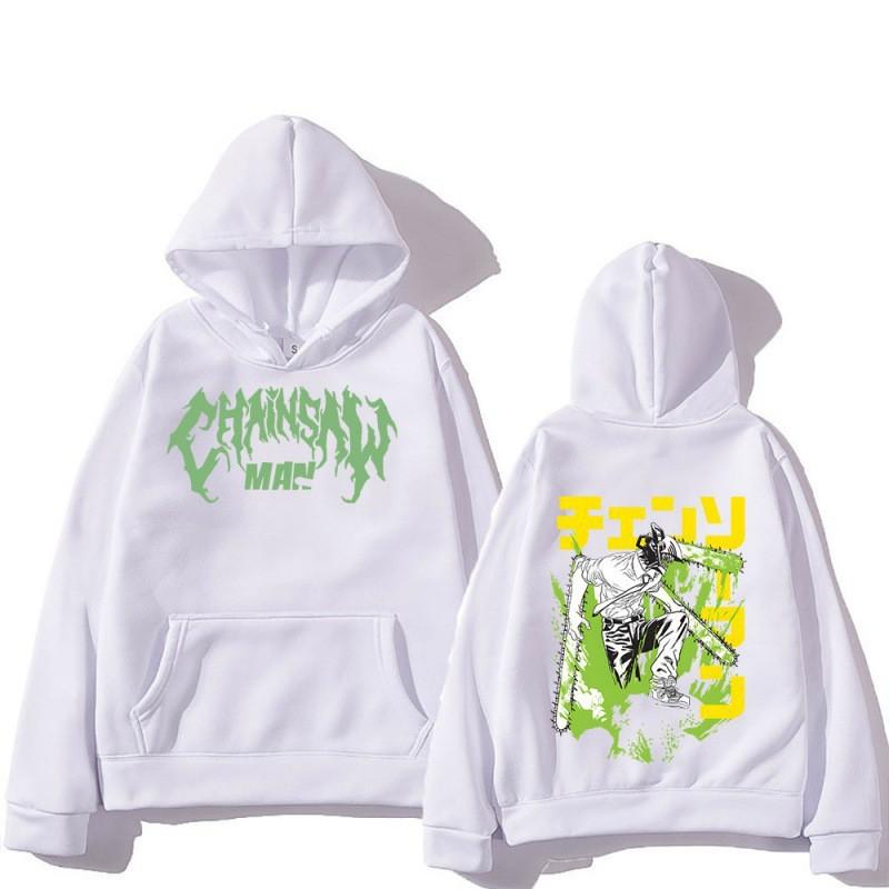 Denji Chainsaw Man Anime Hoodie Unisex Oversized Fleece Lined Pullover Sweatshirt Teens Winter Casual Wear