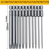 11 шт. отвертка Torx с плоской головкой, шестигранные биты с цветком сливы, прочная отвертка, инструмент для тампера