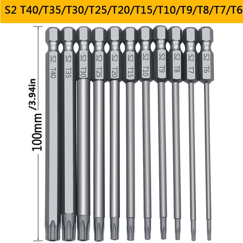11 шт. отвертка Torx с плоской головкой, шестигранные биты с цветком сливы, прочная отвертка, инструмент для тампера