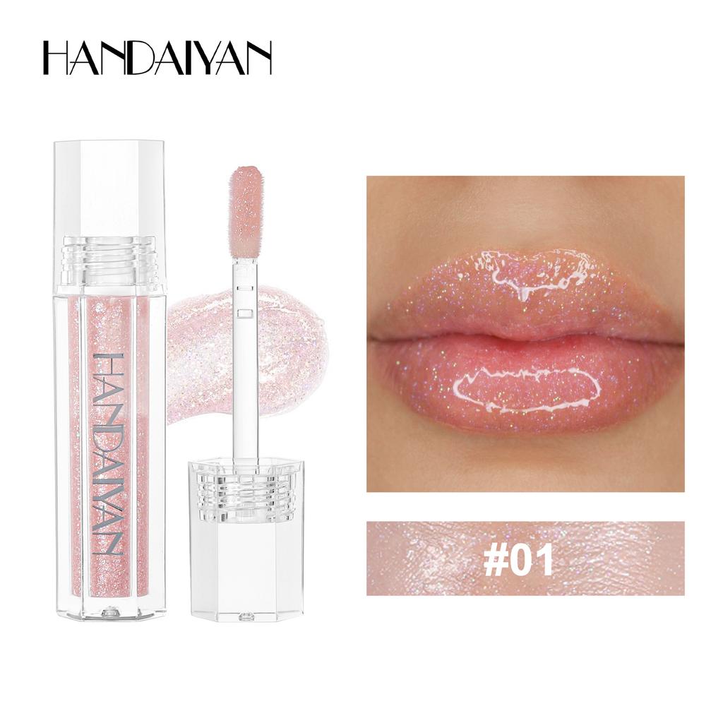 Hydrating Matte Glitter Liquid Lip Gloss , Moisturizing Transparent Plumping Lip Gloss, Tinted for Lip Care and Dry Lip,Glow Oil