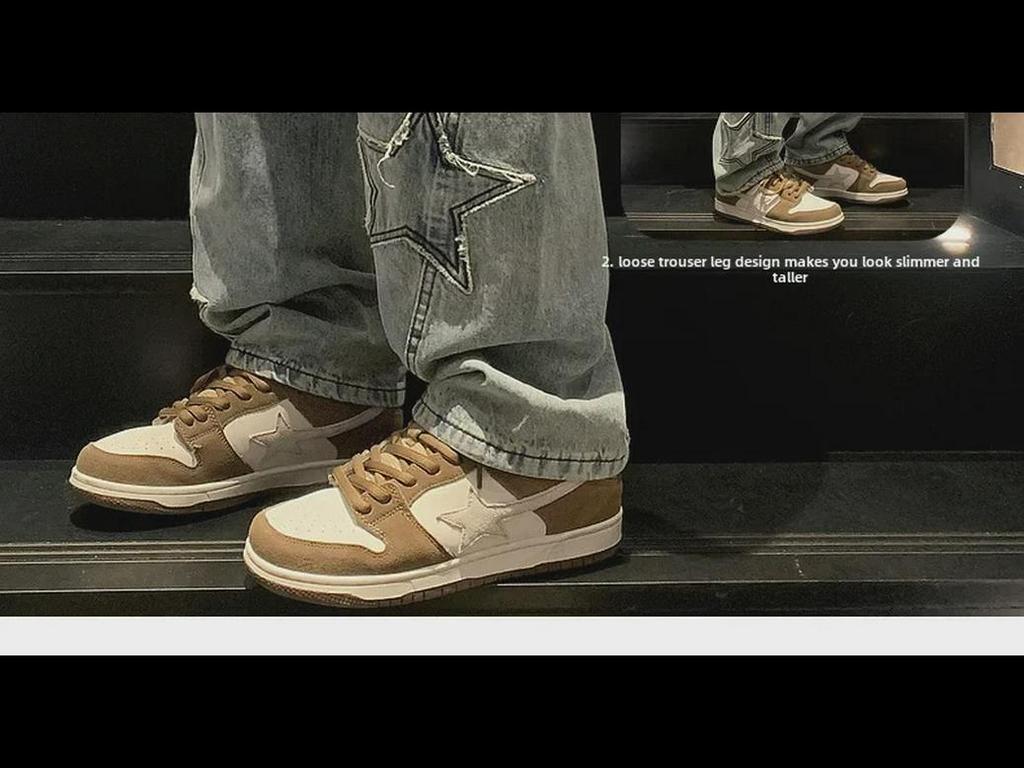 Pentagram Men's High-Street Fashion Wide-Leg Jeans: Autumn/Winter Loose-Fit for Teens