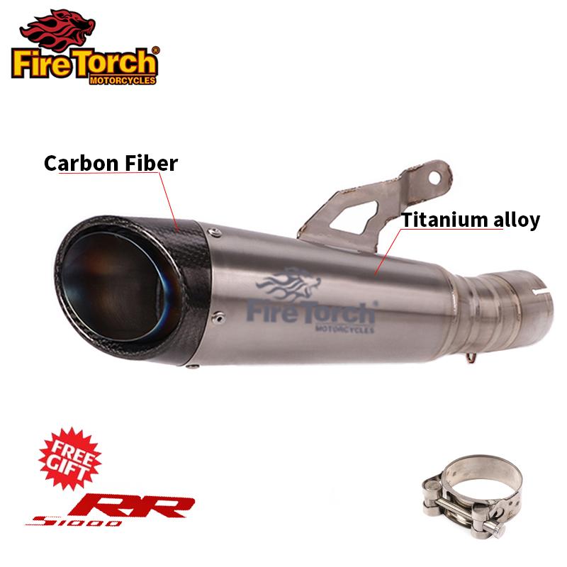 Slip On For BMW S1000RR S1000R 2019 2020 2021 2022 Motorcycle Exhaust Escape Moto Modify Middle Link Pipe Titanium Alloy Muffler