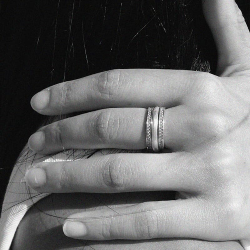 OURPIERRE SIMPLE RING MATT SILVER