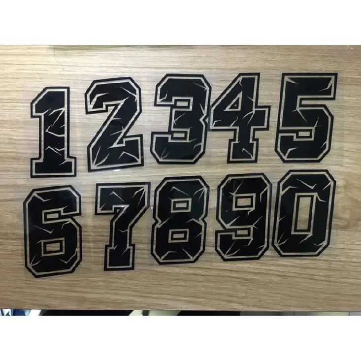 Tri Mishki HZX1185# Artistic Font Race Number Decals Car Sticker Funny Vinyl Decals Motorcycle Accessories Stickers