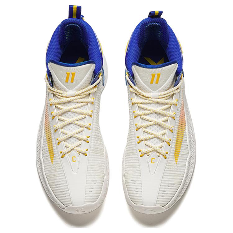 Anta KT9 Удобные Простые Амортизирующие Износостойкие Низкие Баскетбольные Кроссовки Мужские Кроссовки Белые Синие 112421101-5