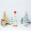 Christmas Mini Wooden Merry Christmas Tree Home Desk Table Decor Pendants Xmas Tree Ornaments Christmas Decor Happy New Year