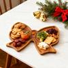 Wooden Snack Tray Bow Design Charcuterie Board Multi-Purpose Serving Platter for Candy Cookies Fruits Party Bar Party Supplies