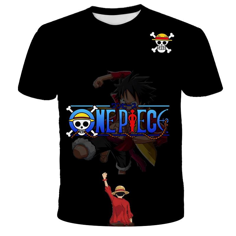 Аниме One Piece Футболка для мальчика Косплей Луффи Мужская Мультяшная Короткий рукав Крутой Топ Мальчик Свободная Мужская Одежда Повседневная Футболка