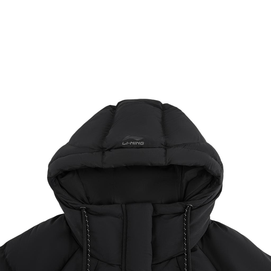 Li Ning Trendy Sports Series Reflective Water-Resistant Warm Loose Long Duck Down Jacket Women Outerwear AYMV478-3