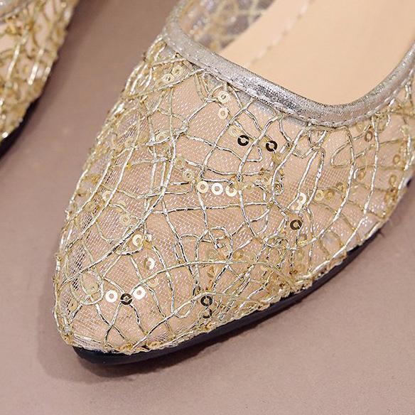 Лето 2022, женские туфли на одинарной сетке, женская обувь на низком каблуке с неглубоким горлышком, 35–42