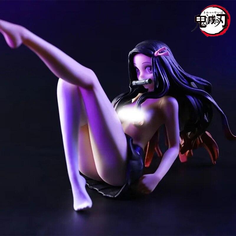 Demon Slayer Nezuko 15cm Sexy Figure Hentai Anime Action Figures Pvc Kimetsu No Yaiba Figurine Collection Doll Toy Model Gifts