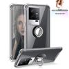 Прозрачный чехол с подставкой для кольца для vivo iQOO 11S, кронштейн-держатель, противоударный прозрачный чехол для iqqo 11 10 9 8 7 Pro, мягкий силиконовый защитный чехол для телефона