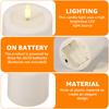 3Pcs LED Candle Lamp Flameless LED Flickering Pillar Waterproof Candle Home Decor Flickering Pillar for Bedroom Office Ornaments