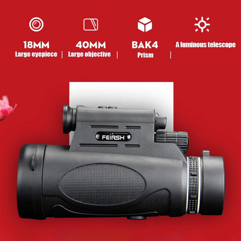 Телескоп HD Профессиональный монокуляр Мощный бинокль дальнего действия Высококачественный телескоп с зумом Портативный низкий уровень ночного видения Военный